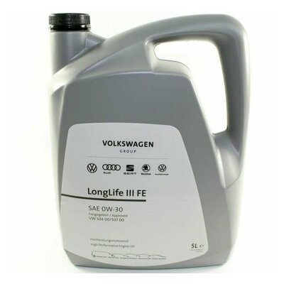 OE VW Longlife III FE SAE 0W30 (DPF, SCR); ACEA C3; VW 504.00; VW 507.00 5L